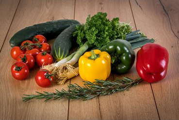 tabletop full of vegetables